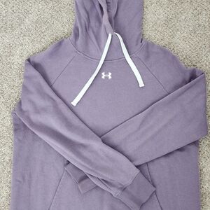 Under Armour Purple Pullover Hoodie with White Logo